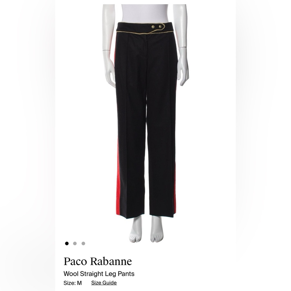 PACO RABANNE WOOL MILITARY PANT